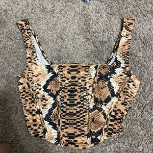 fashion nova “snake it yours” top